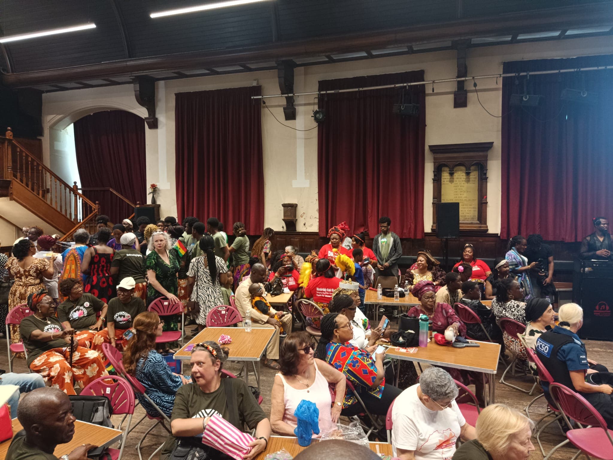Community gathering and performances at Africa Day