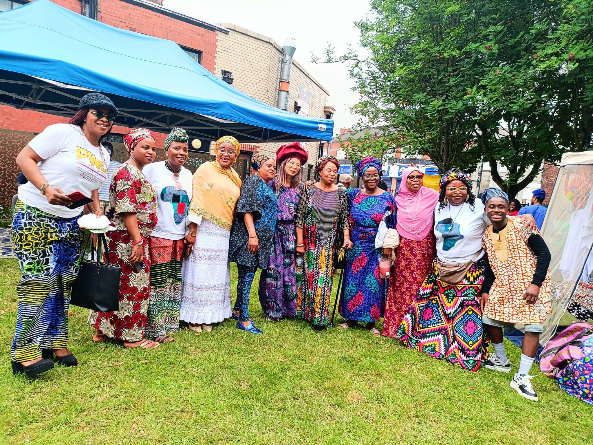 Community members in traditional attire at Africa Day 2025