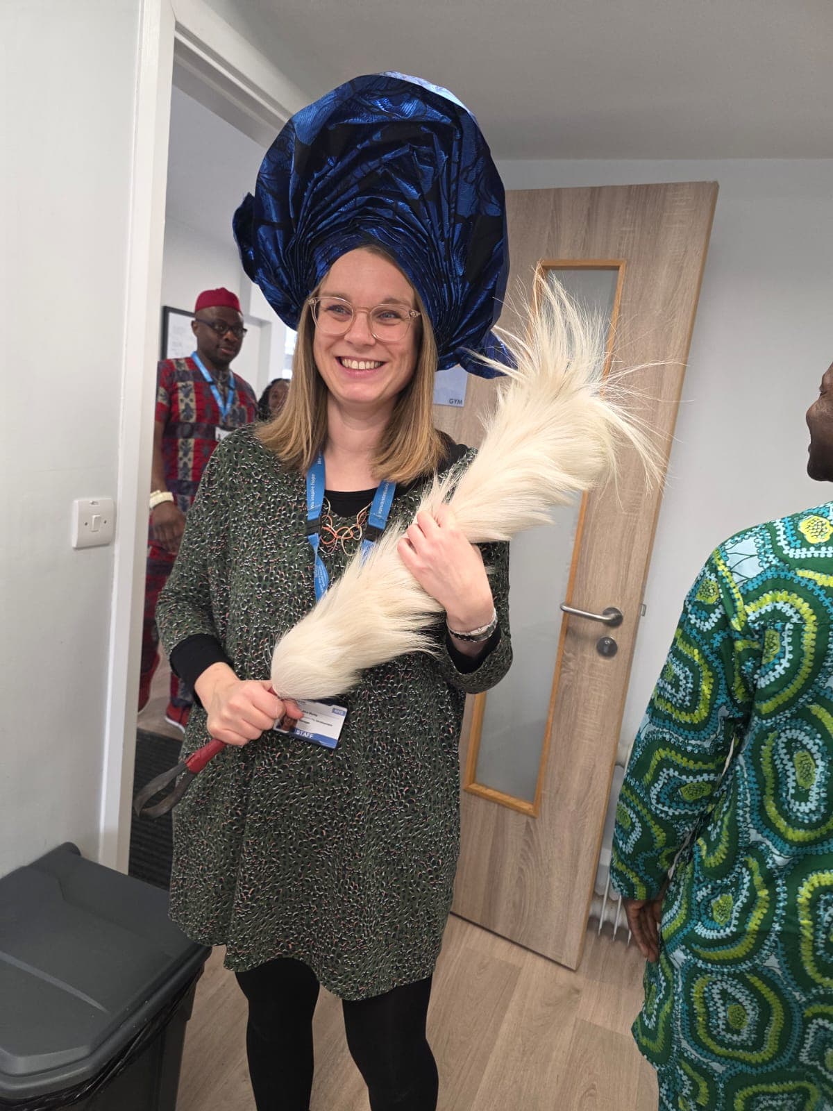 Community members celebrating Black History Month in North Manchester