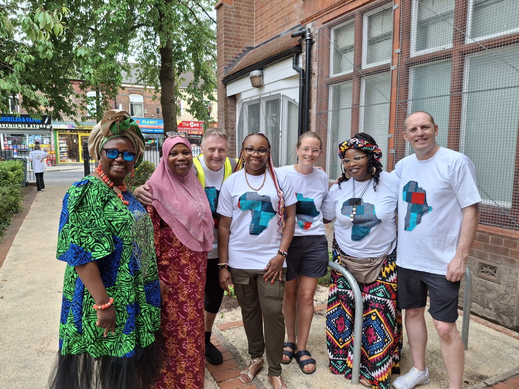 Community members celebrating together at Africa Day 2025